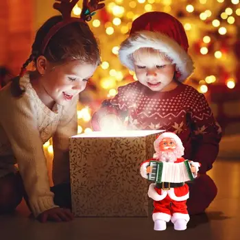 Elektros Kalėdų Senelio Lėlės Nešiojamą Organų Santa Muzikos Žaislas Kalėdų Kabinti Ornamentu Patalpų, Lauko Šventės atributas Namų Duris