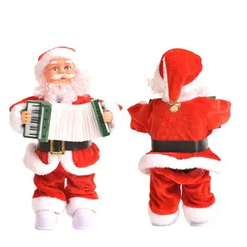 Elektros Kalėdų Senelio Lėlės Nešiojamą Organų Santa Muzikos Žaislas Kalėdų Kabinti Ornamentu Patalpų, Lauko Šventės atributas Namų Duris