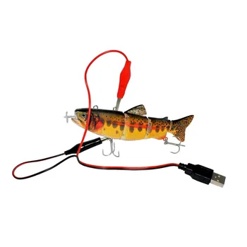 Elektros Žvejybos Masalas USB Įkrovimo Masalas Swimbait Crankbait Tikroviški Žuvų Nauja Spalva