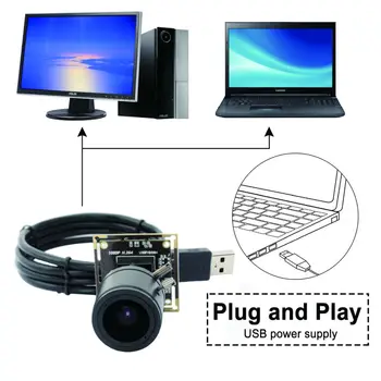 ELP 1080P Stebėjimo Kameros Mažo apšviestumo, usb kamera, 2.8-12mm Varifocal Lens 2.0 megapikselių Sony IMX322 H. 264 vaizdo kameros Modulis