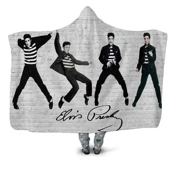 Elvis Presley Gobtuvu Antklodė 3D full spausdinti Nešiojami Antklodė Suaugusiųjų vyrų, moterų Vilnos Antklodė stiliumi-1