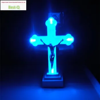 Europos Namų Dekoravimo bažnyčios šventovė lempos naktį šviesos kryžius, Jėzaus kančią papuošalai dovanos, papuošalai Piktogramą