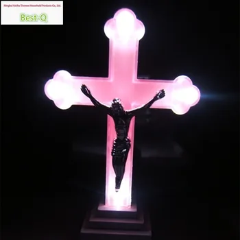 Europos Namų Dekoravimo bažnyčios šventovė lempos naktį šviesos kryžius, Jėzaus kančią papuošalai dovanos, papuošalai Piktogramą