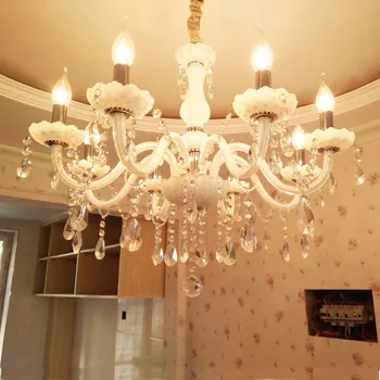 Europos stiliaus kambarį krištolo sietynas, žvakė, lempa, modernus valgomasis, virtuvė lempos miegamojo lempa dvigubai liustra