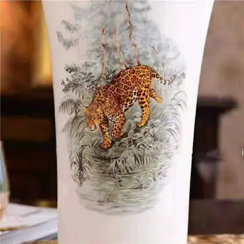 Europos Tigrų Kaulų Kinijos Vaza Ant Glazūra Aukštos Kokybės Keraminių Gėlių Vaza Žaliųjų Augalų Vazonas Office Home Apdaila