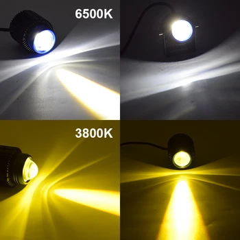 EURS LED Motociklo/Automobilio Žibintai 3000K) LED 6000K Rūko šviesos diodų (LED) objektyvo Šviesos Darbą Šviesos Prožektorius 3000LM LED Konversijos Rinkinys 12V 24V