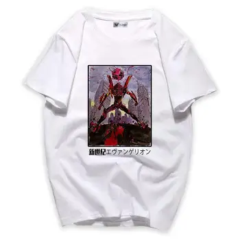 Evangelion Anime Cosplay Kostiumai, Ayanami Rei Asuka Langley Soryu Cosplay EVA T Marškinėliai Moterims Balto Print Tshirts Vyrų CS350