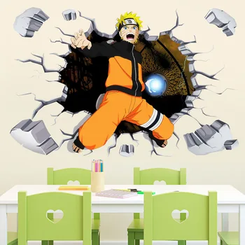 EWAYS Parduoti Naruto Simbolių Vaikų Miegamojo sienų lipdukai Vaikų Gimtadienio Dovana Gali Būti Pašalinti Sienų lipdukai