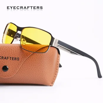 Eyecrafters Geltona Poliarizuoti Akiniai nuo saulės Mens Naktinio Matymo Akiniai Vairavimo Akinius Vairuotojo Aviacijos Polaroid Saulės Akiniai UV400