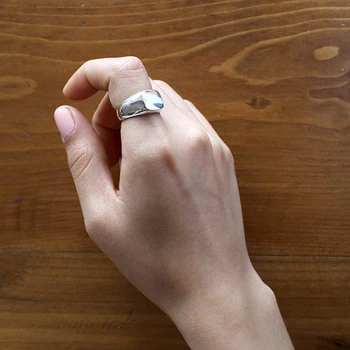 F. I. N. S 925 Sterlingas Sidabro Žiedai Moterims Paprasta Sklandžiai Veido Piršto Žiedą 2019 Vestuvių & Sužadėtuvių Unisex Žiedai Apdaila