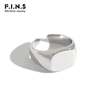 F. I. N. S 925 Sterlingas Sidabro Žiedai Moterims Paprasta Sklandžiai Veido Piršto Žiedą 2019 Vestuvių & Sužadėtuvių Unisex Žiedai Apdaila
