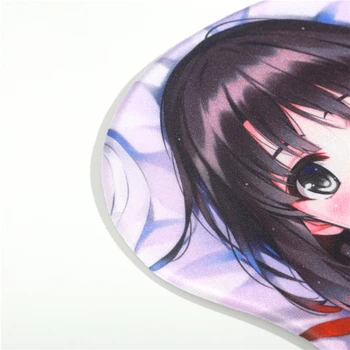 FFFAS 3D Pelės Padas Minkštas Kilimėlis Silikagelio Japonijos Anime Mergina Katou Megumi Žaidėjus Kilimėlis už Riešo Patogiai Nešiojamas kompiuteris, PC Kompiuteris