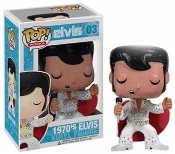 FUNKO POP 1950 Elvis 02# 1970-ŲJŲ 03# Presley Lėlės 10cm, Kolekcines, Modelis Žaislas Veiksmų Skaičius, Dovana, Žaislai Chlidren Berniukų, Mergaičių