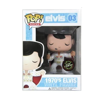 FUNKO POP 1950 Elvis 02# 1970-ŲJŲ 03# Presley Lėlės 10cm, Kolekcines, Modelis Žaislas Veiksmų Skaičius, Dovana, Žaislai Chlidren Berniukų, Mergaičių