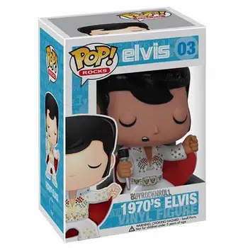 FUNKO POP Elvis Presley Lėlės 10cm Kolekcijos Žaislas Veiksmų Skaičius, Berniukas Žaislai Chlidren
