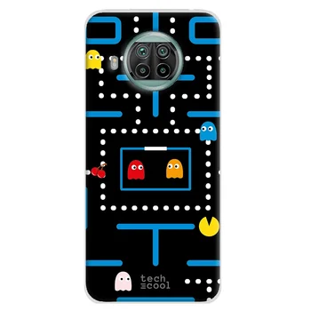FunnyTech®Atveju Xiaomi Mi 10T Lite 5G l atveju Pac-Man vers.1 mėlynas fonas
