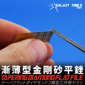 GALAXY Įrankiai 0.3-2mm Smailėjantis Diamond Butas Failą 600# Modelis Hobis Amatų Šlifavimo