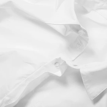 GALCAUR Atsitiktinis Marškinėliai Moterims Atvartas ilgomis Rankovėmis Prarasti Trumpas korėjos Elegantiškas Palaidinės Moterų 2020 M. Rudens Mados Drabužių Stilius