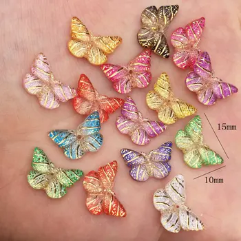 Gana 200pcs Dervos Spalvinga Crystal Butterfly Butas Atgal kalnų krištolas užrašų knygelė 