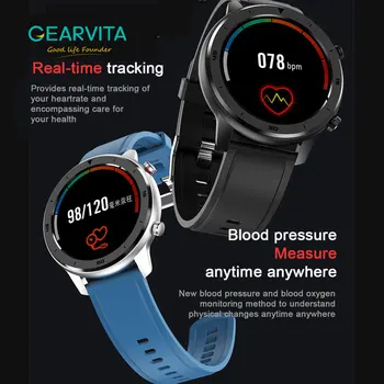 Gearvita DT78 Smart Žiūrėti IP68 Sporto Vyrai Moterys nuotolinio valdymo bėgių kelio skambučių priminimas širdies ritmo 