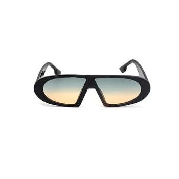 GIFANSEE negabaritinių akiniai nuo saulės moterims, ovalios, vintage design prekės ženklo vienas gabalas flat-top uv400 prabanga