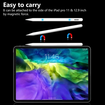 GOOJODOQ Apple pieštukas 1 2 Universalus pieštukas Pieštuko iPad 2018 Oro iPad 2 Pro 11 12.9 Pieštuku Tablet Pen 