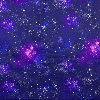 Graži Tamsiai Mėlyna Galaxy Modelio, Medvilnės Audinys, Skaitmeninis Spausdinimas Siuvimo Medžiagos, Vaikams Audinys 