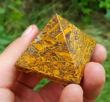 Gražus Gamtos Golden jade kristalas Crystal PIRAMIDĖS
