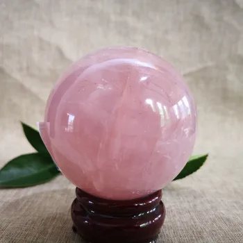 Gražus gamtos pink rose kvarcinio krištolo rutulys, kamuolys rieki gydymo vidaus apdaila