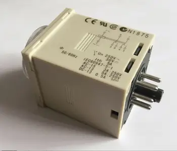 H3CR-A8E Laiko laikmatis relay 50/60Hz DC24-48V/AC100-240V 8PIN su bazės