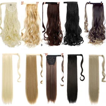 Hairpiece natūralių plaukų garbanoti plaukai surišti į uodegą plaukų pratęsimo tikroviška su clip natūralių plaukų pony tail moterų moterų MUMUPI