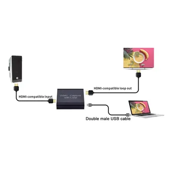 HD 1080P 4K HDMI suderinamus Video Capture Card USB 2.0 Garso ir Vaizdo Fiksavimo Įrenginį, vaizdo įrašymas Įrašymo Live Transliacijos