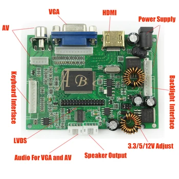 HDMI, VGA, Audio, LCD Valdiklio plokštės+Apšvietimas Inverter+30Pins Kabelis Ipad 2 1024X768 9.7
