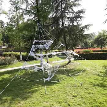 Helovinas Dekoracijas Milžinišką Tampri, Siaubo Black Spider Web su 90cm Didelis Juodas Voras Teroro Šalies Baras Haunted House Rekvizitai