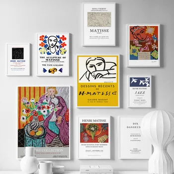 Henri Matisse Mados Senovinių Plakatų Ir Grafikos Abstrakčiai Portretas Sienos Meno Tapybos Drobės Sienos Nuotraukas Gyvenimo Kambario Dekoro