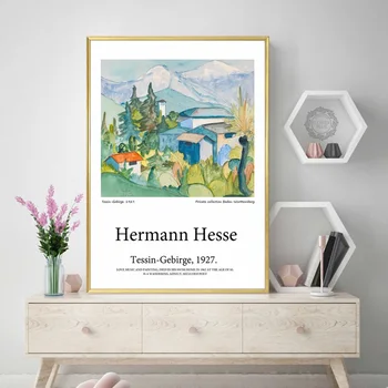 Hermann Hesse Tessin Gebirge Drobės Tapybos Kraštovaizdžio Plakatas Pop Art Print Apdaila Sienos Nuotrauka už Kambarį Namų Dekoro