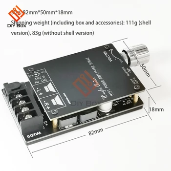HIFI TPA3116 Bluetooth 5.0 galios Stiprintuvo valdybos modulis 50WX2 Galios Stiprintuvai, Stereo Audio AMP Paramos AUX garso Valdymas