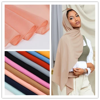 Hijabs Šalikas Mados Moterų Šifono Kietas Musulmonų Šalikas Ponios Skaros ir Apsiaustas Minkštas Moterų Foulard Hijab Stoles Galvos Underscarves