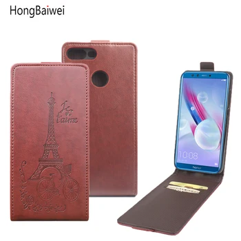 HongBaiwei už Huawei Honor 9 Lite Flip Case Mados Reljefinis Odos dangą Atveju Huawei Honor 9 Lite Vertikalus Galinį Dangtelį
