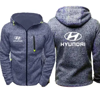 Hoodies Vyrų Hyundai Automobilių Logotipas Spausdinti Atsitiktinis Hip-Hop Harajuku ilgomis Rankovėmis su Gobtuvu Palaidinės Mens užtrauktukas Striukę, Bliuzoną Drabužiai