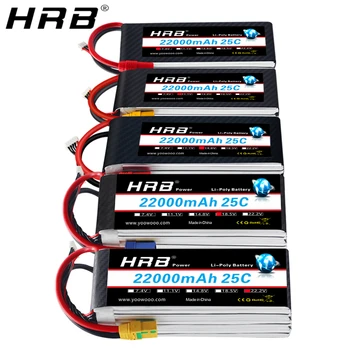 HRB 22000mah 7.4 V Lipo Baterija 11.1 V, 14.8 V 18.5 V 22.2 V T Dekanai XT60 XT90 EB5 2S 4S 5S 6S 3S 1S RC Heli Lėktuvo Riedlentė Dalys