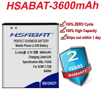 HSABAT 3600mAh BA900 Baterija Sony LT29i Xperia TX J ST26i L S36h C2104 C2105