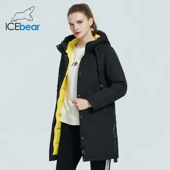 ICEbear 2020 m., Moterų žiemos striukė Moteriška parko su gaubtu, laisvalaikio drabužiai kokybės paltai prekės ženklo drabužių GWD20035I