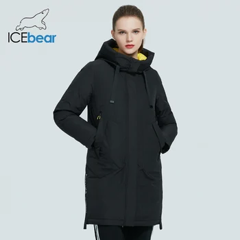 ICEbear 2020 m., Moterų žiemos striukė Moteriška parko su gaubtu, laisvalaikio drabužiai kokybės paltai prekės ženklo drabužių GWD20035I