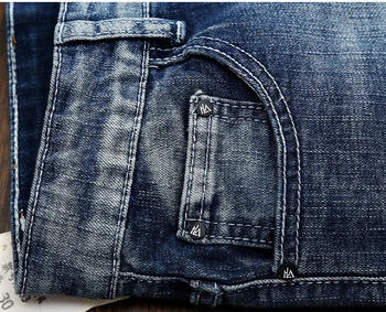 Idopy Hi-gatvės Mados Mens Ripped Jeans Brand Dizaineris Vyrų Straight Fit Ruožas Džinsinio audinio Kelnės Kankina Jean Poilsiu Vyrams