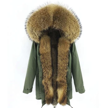 Ilgai Parko Vyrų Nekilnojamojo Fox Fur Coat 2020 Naujas Žiemos Nekilnojamojo Triušio Kailio Įdėklas Natūralių Kailių Apykaklės Gobtuvu Stora Šilta Vyriška Striukė
