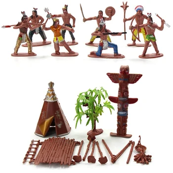 Indijos Modelis Žaislas Juokinga Primityvi Gentis Amerikos Aborigenų Pav Lėlės Sandbox Žaidimas Smėlio Pav Lėlės Žaislas Namų Puošybai