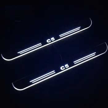 Individualizuotos Automobilių Logotipą, Citroen C5 2016 2017 2018 Juda LED Sveiki Pedalą Automobilis Nusitrinti Plokštė Pedalo Durų Slenksčio Šviesos Kelias