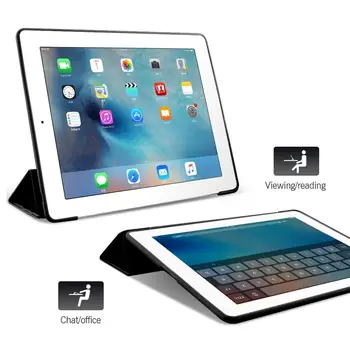 IPad 3 Oro 2019 10.5 colio air3 Case Cover for iPad Oro 1 9.7 colių Oro 2 Atveju Minkštos TPU Atgal Funda Apversti Odos Smart Coque