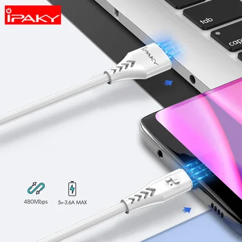 IPAKY 3.6 Micro USB 18W Greitas Duomenų Sinchronizavimo Įkrovimo Kabelis Samsung 